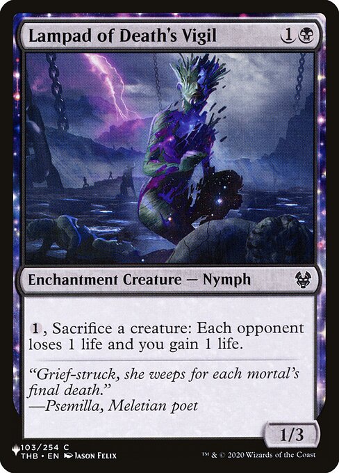 Lampad of Death's Vigil (THB-103) [The List]