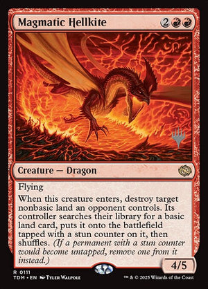 Magmatic Hellkite (111p) [Tarkir: Dragonstorm Promos]