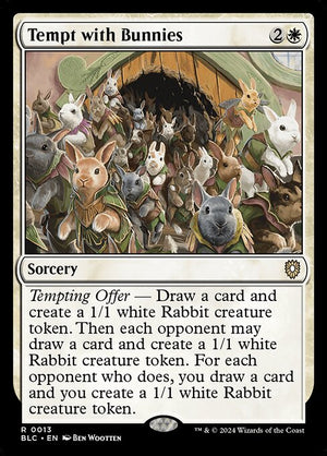 Tempt with Bunnies (13) [Bloomburrow Commander]