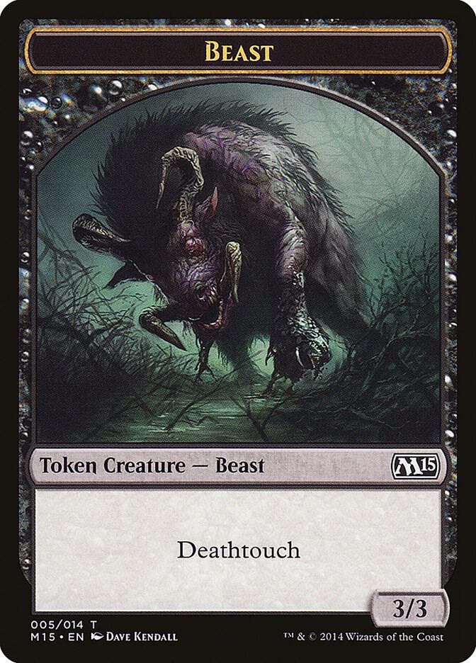 Beast Token (Black) (5) [Magic 2015]