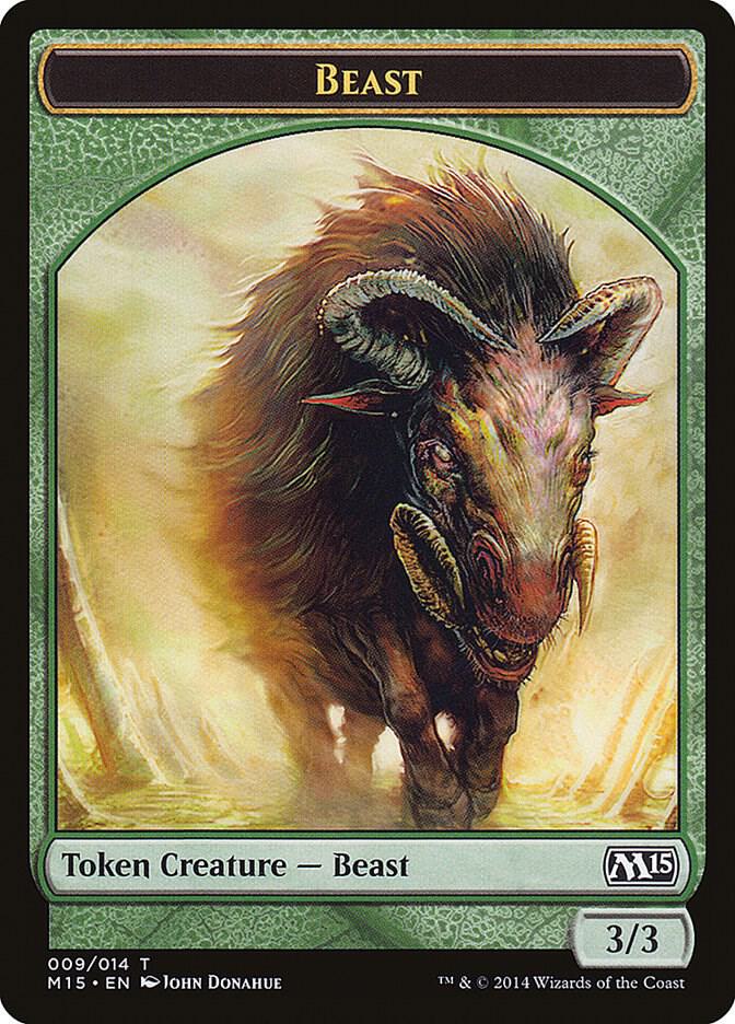Beast Token (Green) (9) [Magic 2015]