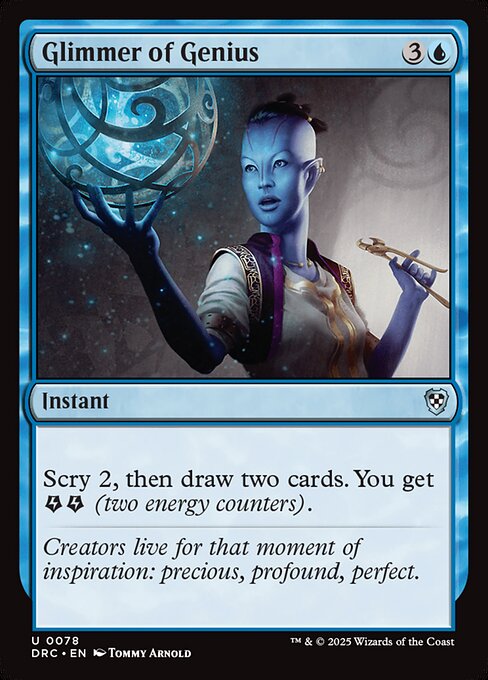Glimmer of Genius (78) [Aetherdrift Commander]