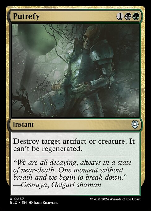 Putrefy (257) [Bloomburrow Commander]