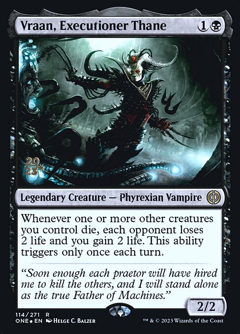 Vraan, Executioner Thane (114s) [Phyrexia: All Will Be One Promos]