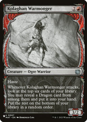 Kolaghan Warmonger (MAT-67) [The List]
