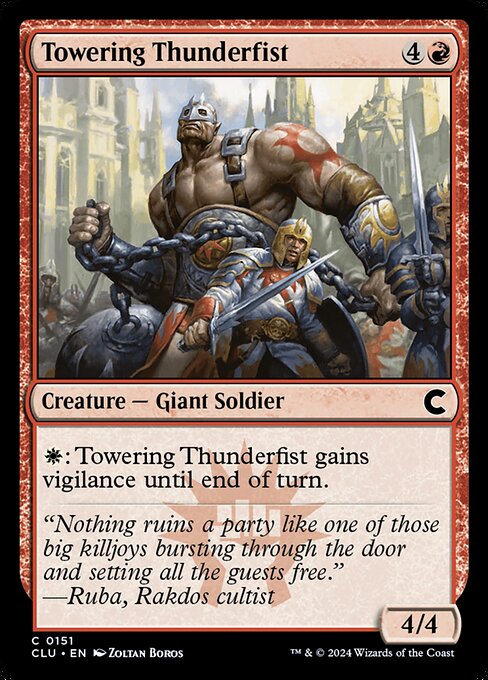 Towering Thunderfist (151) [Ravnica: Clue Edition]