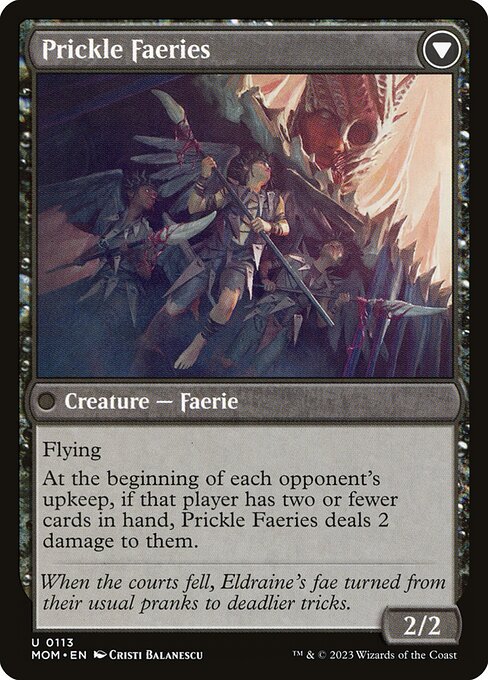 Invasion of Eldraine // Prickle Faeries (113) [March of the Machine] Reverse