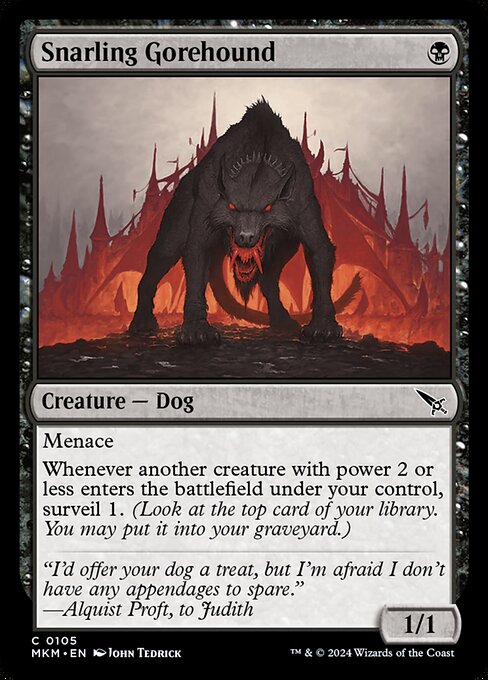 Snarling Gorehound (105) [Murders at Karlov Manor]