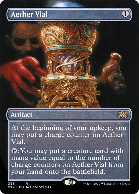 Aether Vial (391) [Double Masters 2022] [Borderless]