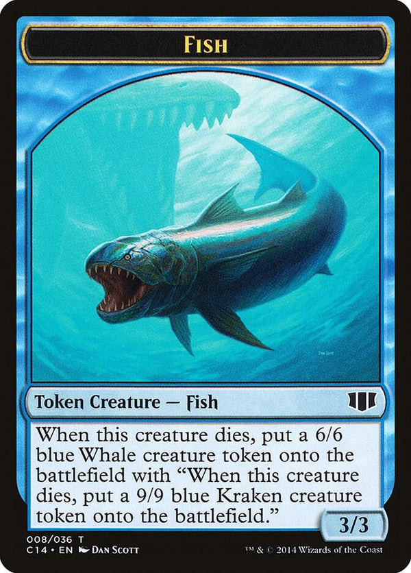 Fish // Zombie (011) Double-Sided Token (8 // 11) [Commander 2014]