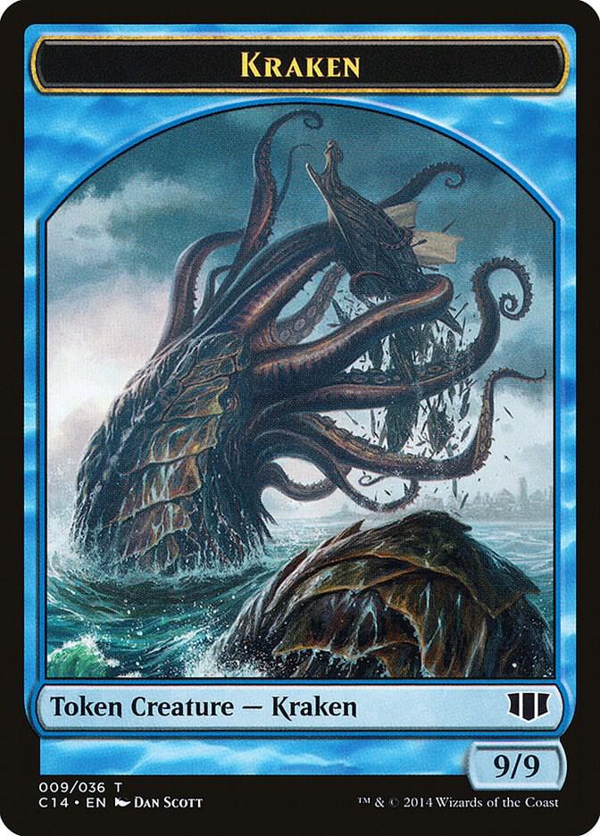 Kraken // Zombie (011) Double-Sided Token (9 // 11) [Commander 2014]