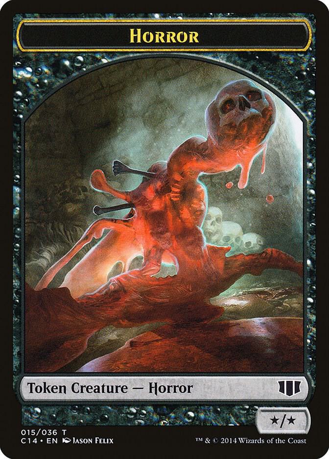 Horror // Zombie (016) Double-Sided Token (15 // 16) [Commander 2014]