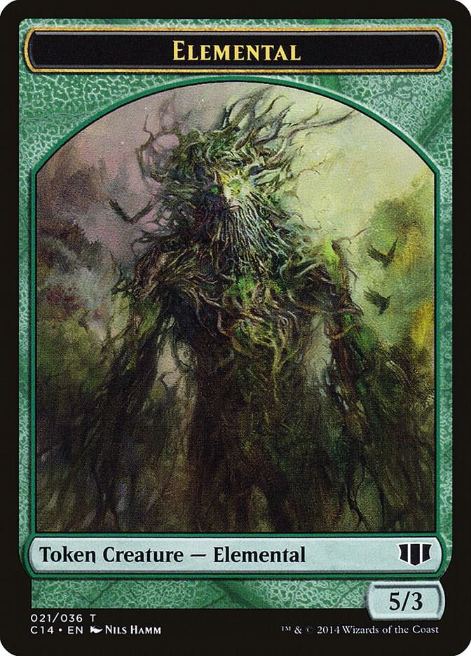 Elemental // Beast (019) Double-Sided Token (21 // 19) [Commander 2014]