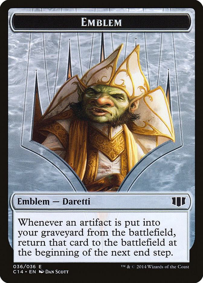 Emblem - Daretti, Scrap Savant // Tuktuk the Returned Double-Sided Token (36 // 31) [Commander 2014]