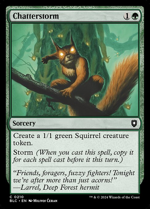 Chatterstorm (210) [Bloomburrow Commander]