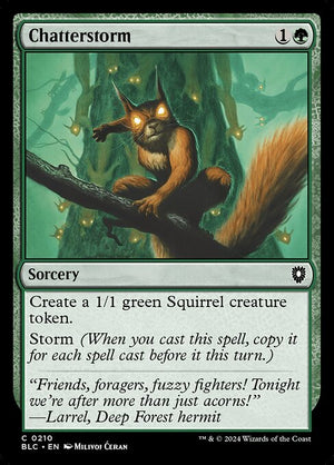 Chatterstorm (210) [Bloomburrow Commander]