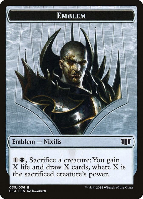 Emblem - Ob Nixilis of the Black Oath // Zombie Double-Sided Token (35 // 16) [Commander 2014]