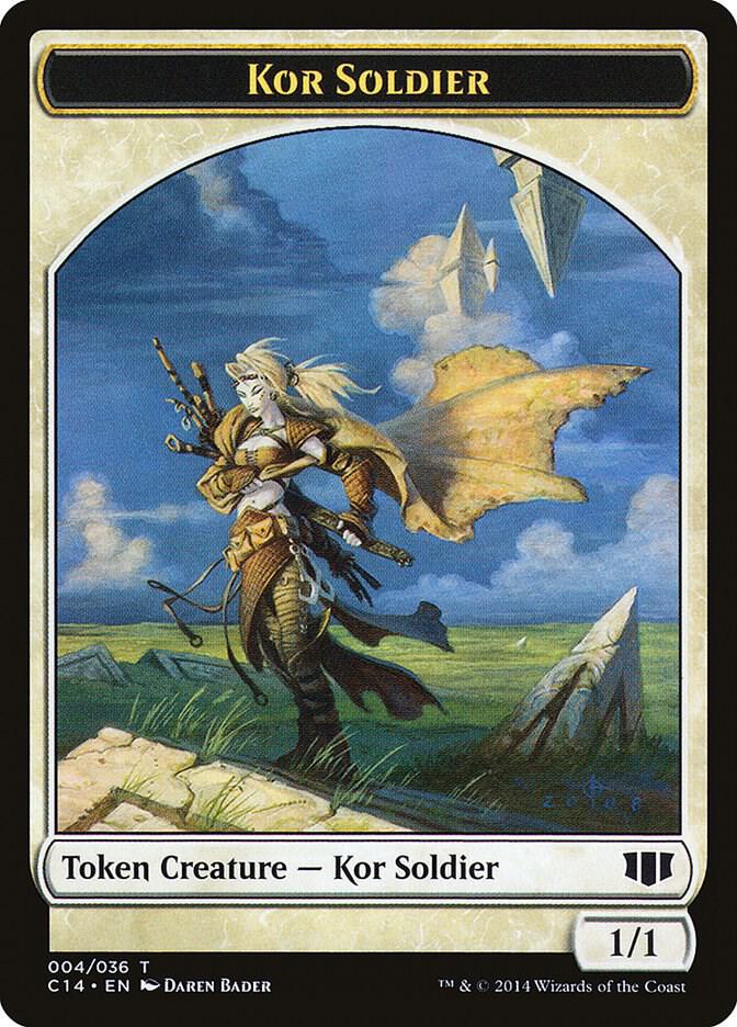 Kor Soldier // Pegasus Double-Sided Token (4 // 5) [Commander 2014]