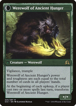 Sage of Ancient Lore // Werewolf of Ancient Hunger (225) [Shadows over Innistrad] Reverse