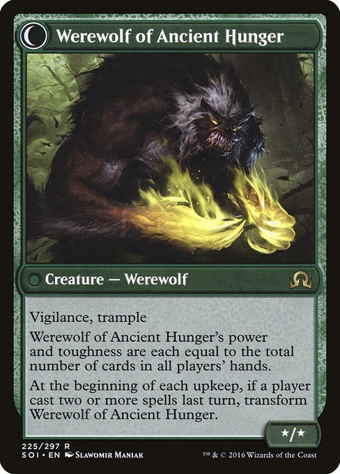 Sage of Ancient Lore // Werewolf of Ancient Hunger (225) [Shadows over Innistrad] Reverse