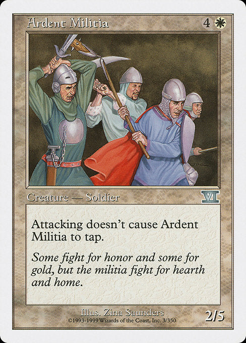 Ardent Militia (3) [Classic Sixth Edition]
