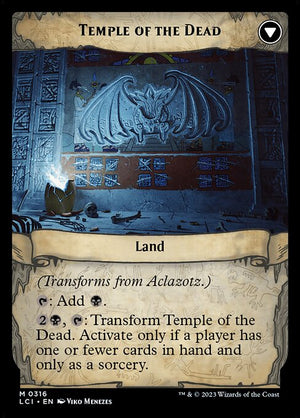 Aclazotz, Deepest Betrayal // Temple of the Dead (316) [The Lost Caverns of Ixalan] [Showcase] Reverse