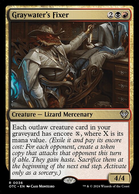 Graywater's Fixer (36) [Outlaws of Thunder Junction Commander]
