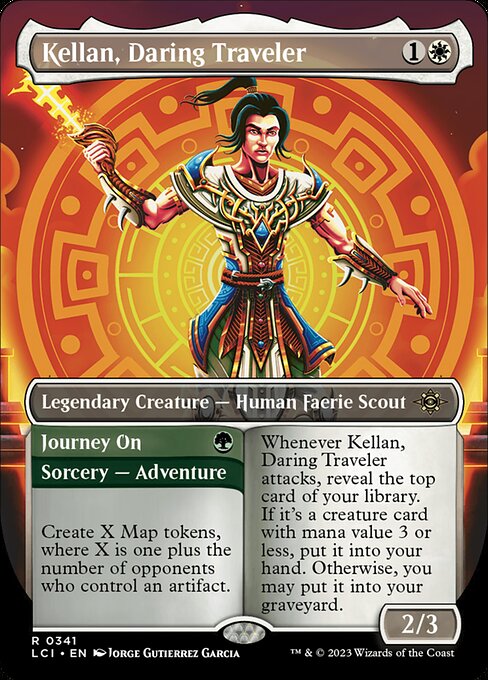 Kellan, Daring Traveler // Journey On (341) [The Lost Caverns of Ixalan] [Borderless]