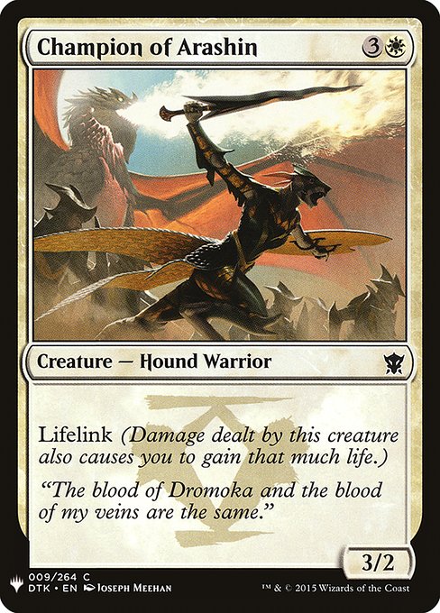 Champion of Arashin (DTK-9) [The List]