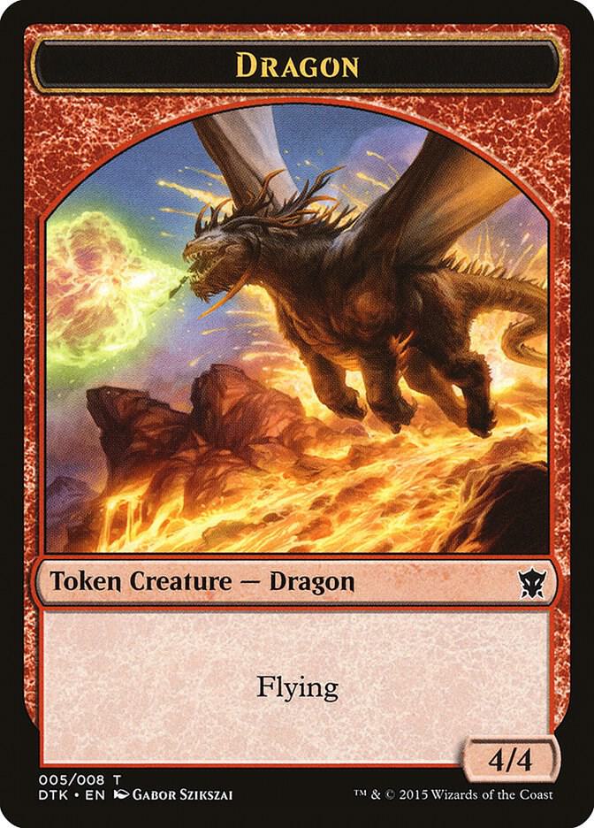 Dragon Token (5) [Dragons of Tarkir]
