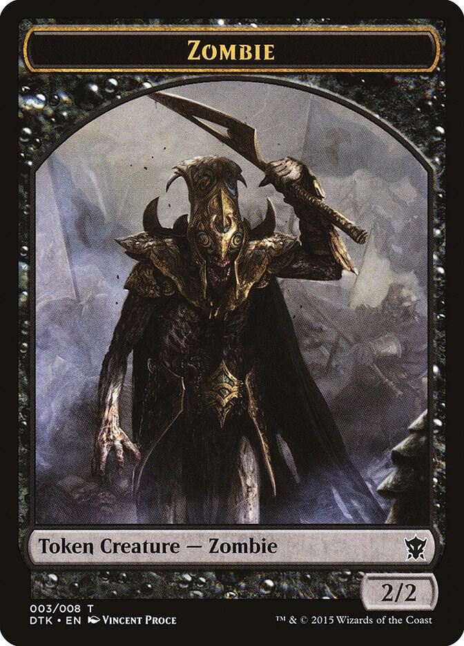 Zombie Token (3) [Dragons of Tarkir]