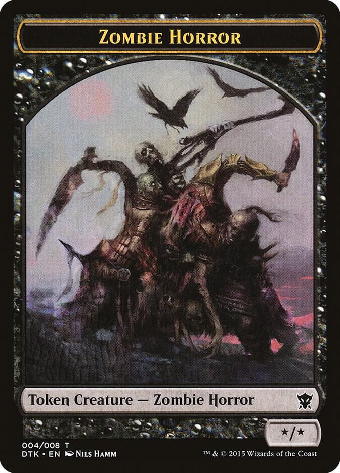 Zombie Horror Token (4) [Dragons of Tarkir]