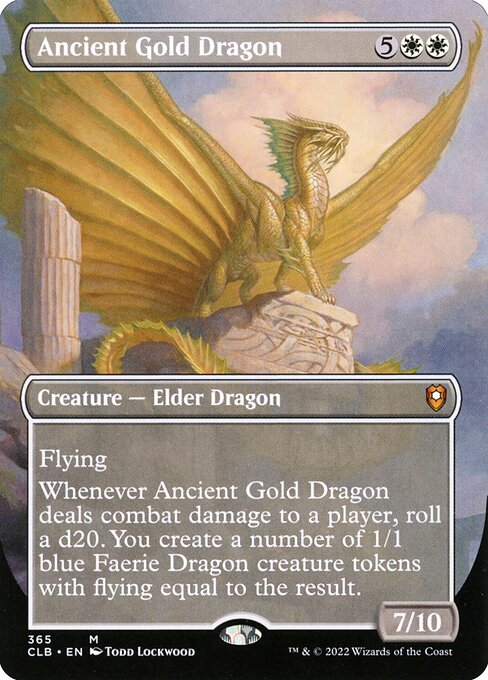Ancient Gold Dragon (365) [Commander Legends: Battle for Baldur's Gate] [Borderless]