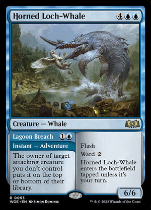 Horned Loch-Whale // Lagoon Breach (53) [Wilds of Eldraine]