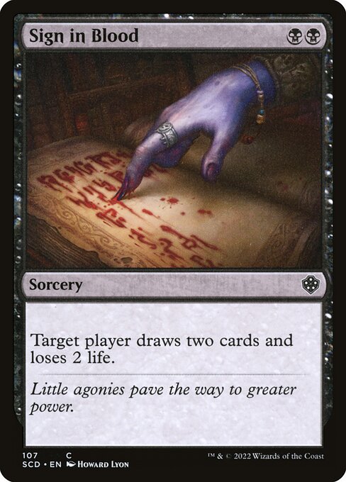 Sign in Blood (107) [Starter Commander Decks]