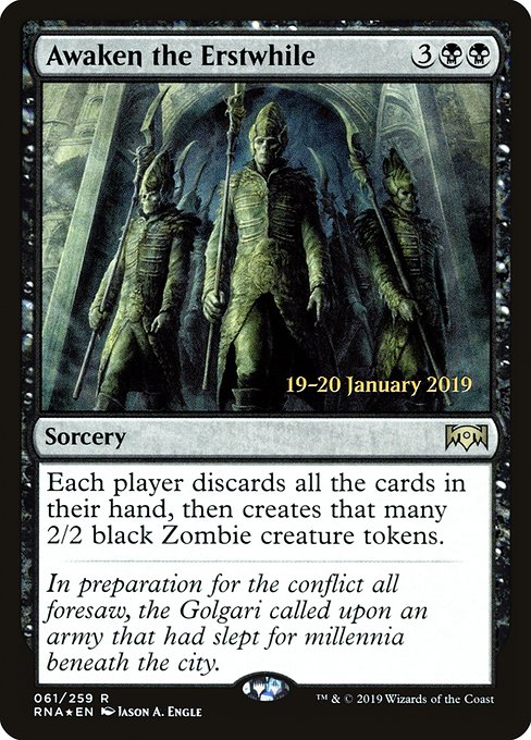 Awaken the Erstwhile (61s) [Ravnica Allegiance Promos]