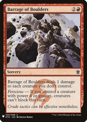Barrage of Boulders (KTK-100) [The List]