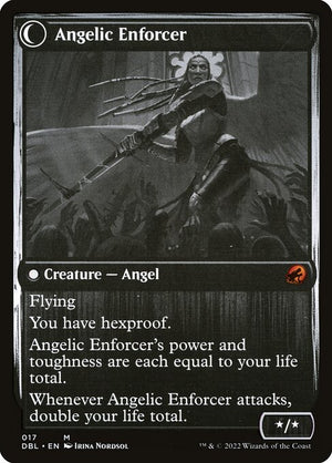 Enduring Angel // Angelic Enforcer (17) [Innistrad: Double Feature] Reverse