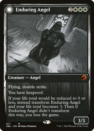 Enduring Angel // Angelic Enforcer (17) [Innistrad: Double Feature]