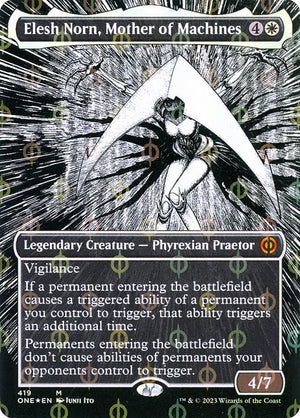 Elesh Norn, Mother of Machines (419) [Phyrexia: All Will Be One] [Showcase, Borderless]