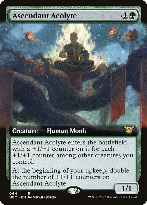 Ascendant Acolyte (64) [Neon Dynasty Commander] [Extended Art]