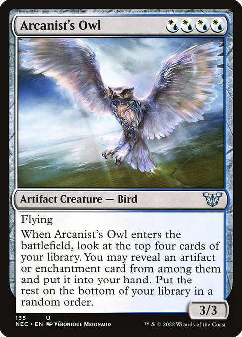 Arcanist's Owl (135) [Neon Dynasty Commander]