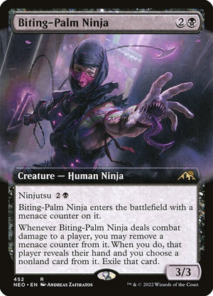 Biting-Palm Ninja (452) [Kamigawa: Neon Dynasty] [Extended Art]