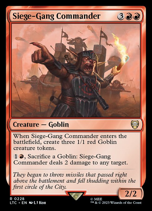 Siege-Gang Commander (228) [Tales of Middle-earth Commander]