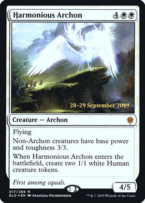 Harmonious Archon (17s) [Throne of Eldraine Promos]