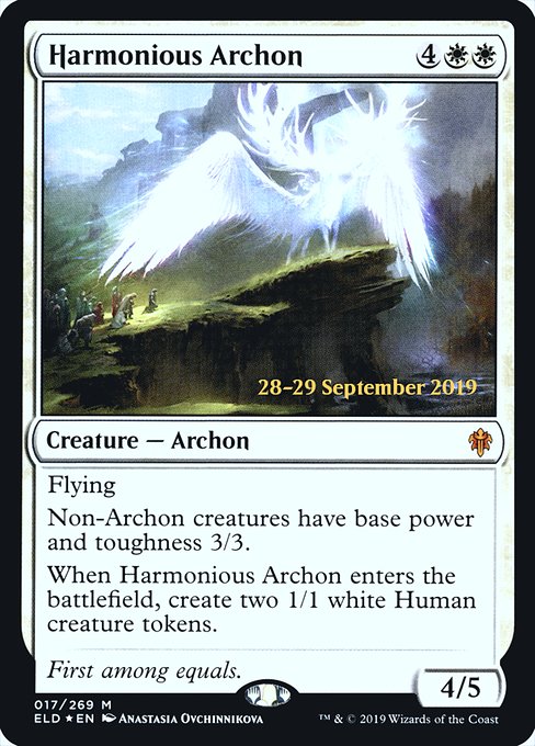 Harmonious Archon (17s) [Throne of Eldraine Promos]