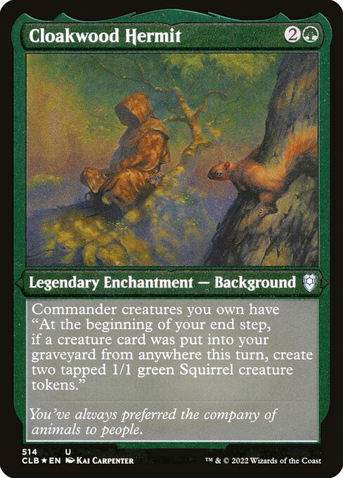Cloakwood Hermit (514) [Commander Legends: Battle for Baldur's Gate]
