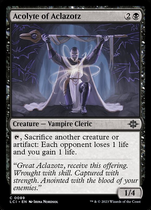 Acolyte of Aclazotz (89) [The Lost Caverns of Ixalan]