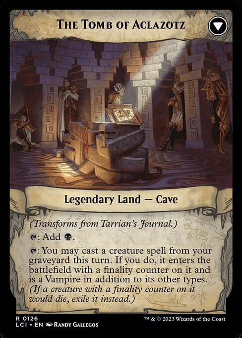 Tarrian's Journal // The Tomb of Aclazotz (126) [The Lost Caverns of Ixalan] Reverse