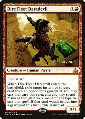 Dire Fleet Daredevil (99s) [Rivals of Ixalan Promos]